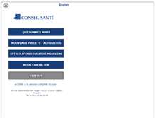 Tablet Screenshot of conseilsante.fr